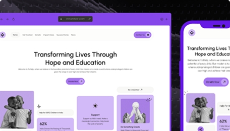 Education web platform showcase